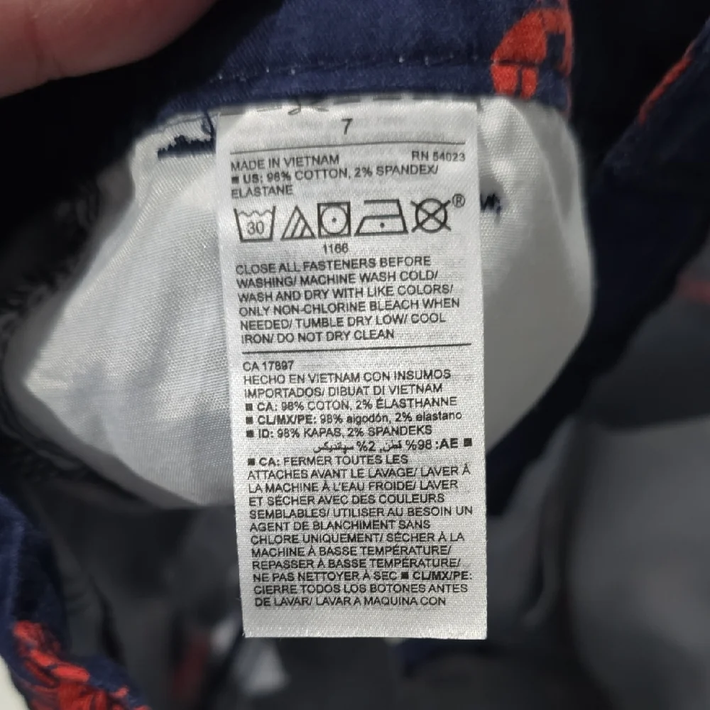 Old Navy Blue and‎ Red Lobster Print Shorts